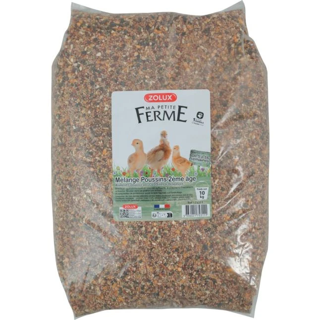Mélange Pour Poussins 2ème âge 10kg - Zolux 1 Mélange Pour Poussins 2ème âge 10kg - Zolux