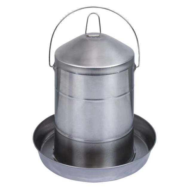 Abreuvoir Poule En Acier Inoxydable 12L - Gaun 1 Abreuvoir Poule En Acier Inoxydable 12L - Gaun