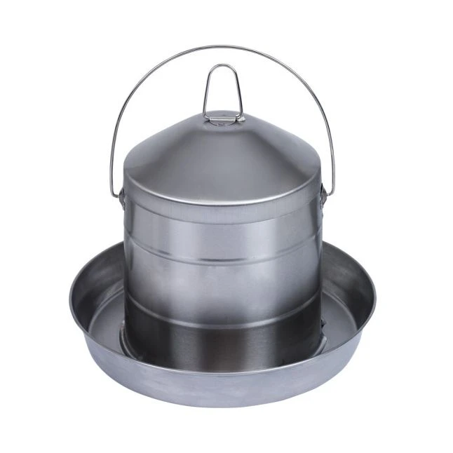 Abreuvoir Poule En Acier Inoxydable 8L - Gaun 1 Abreuvoir Poule En Acier Inoxydable 8L - Gaun