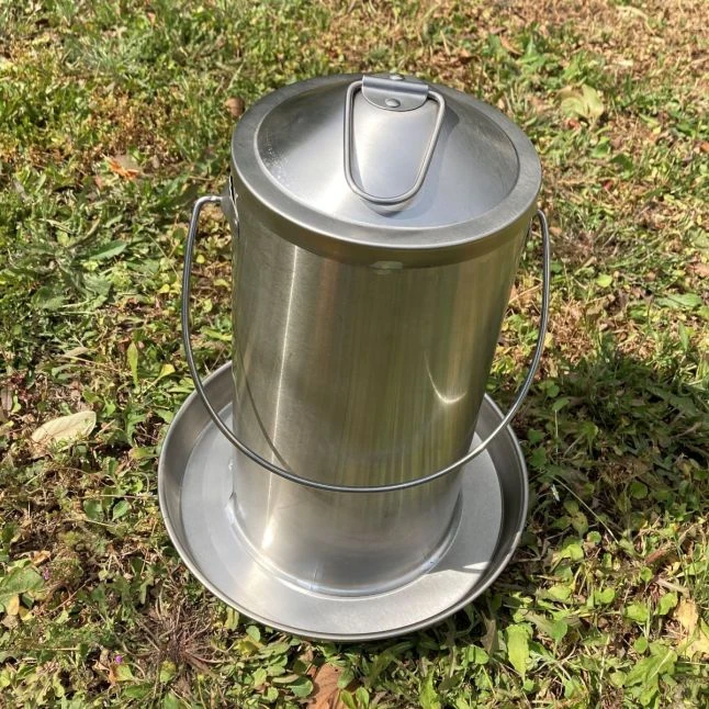 Abreuvoir Poule En Acier Inoxydable 4L - Gaun 2 Abreuvoir Poule En Acier Inoxydable 4L - Gaun – Image 2