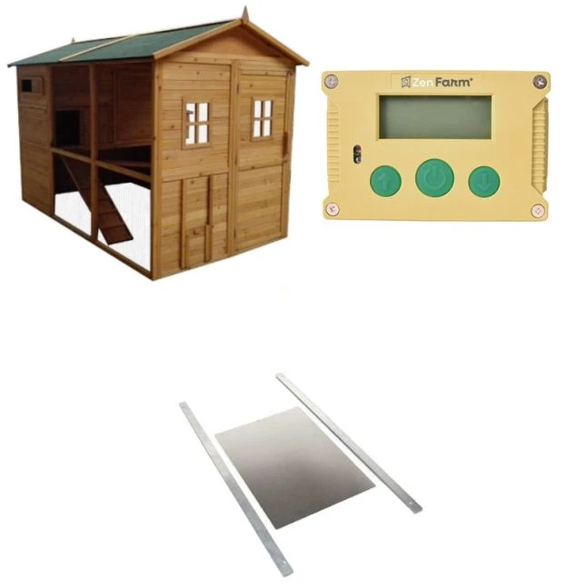 Kit Poulailler Gournay 10 à 12 Poules Avec Portier Zen Farm Autonome Et Trappe Taille Medium 1 Kit Poulailler Gournay 10 à 12 Poules Avec Portier Zen Farm Autonome Et Trappe Taille Medium