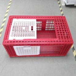 Cage Transport Grandes Volailles 96x57x42cm 3 Portes Rouge Et Blanche -Chemin Des Poulaillers Boutique cage transport grandes volailles 96x57x42 aytav cote ouverte