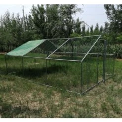Enclos Poulailler 24m² Tubes 38mm H2,8m - Parc Grillagé Renforcé 6x4m - Acier Galvanisé -Chemin Des Poulaillers Boutique enclos poulailler parc grillage acier galvanise renforce 6x4x2 5 vue cote 1
