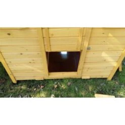 Poulailler Cémani XXL Toit Shingle Noir 15 à 18 Poules 17 Poulailler Cémani XXL Toit Shingle Noir 15 à 18 Poules -Chemin Des Poulaillers Boutique grand poulailler bassette xxl 15 18 poules vue porte 1