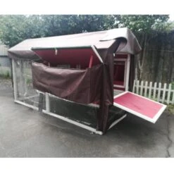 Housse De Protection Pluie Poulailler Deluxe -Chemin Des Poulaillers Boutique housse protectrice poulailler deluxe arriere