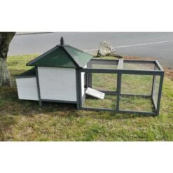 Liquidation - Poulailler Nankin Toit Shingle 2 à 4 Poules Bois FSC -Chemin Des Poulaillers Boutique image nankin de dos