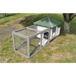 Liquidation - Poulailler Nankin Toit Shingle 2 à 4 Poules Bois FSC -Chemin Des Poulaillers Boutique image nankin de trois quart face r duit