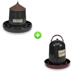 Gaun Kit Plastique Recyclé 7/8 Poules Abreuvoir 10L Et Mangeoire 12Kg