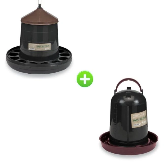 Gaun Kit Plastique Recyclé 7/8 Poules Abreuvoir 10L Et Mangeoire 12Kg 1 Gaun Kit Plastique Recyclé 7/8 Poules Abreuvoir 10L Et Mangeoire 12Kg