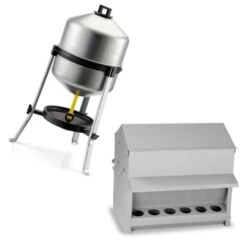 Kit Pro 15 Poules Abreuvoir 30L Et Mangeoire 18Kg