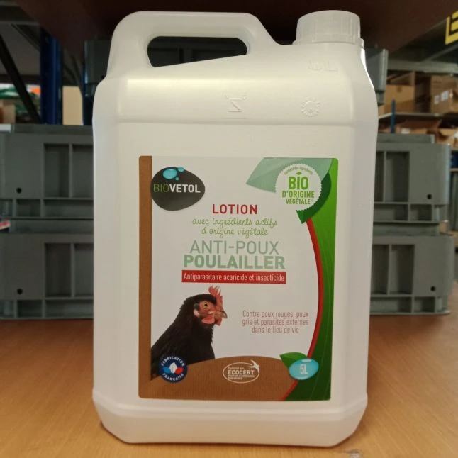 Lotion Anti Poux Bio Pour Le Poulailler 5L - Biovetol 1 Lotion Anti Poux Bio Pour Le Poulailler 5L - Biovetol