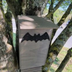 Nichoir Chauve-souris Bois FSC Petite Taille -Chemin Des Poulaillers Boutique maison chauve souris petite face avant 1