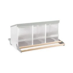 Perchoir En Bois Pour Pondoir Avec Fond Plastique 3 Compartiments - Gaun