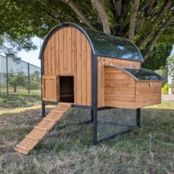 Poulailler Finlandais Toit Tôle Isolé Ouvrable 4 à 8 Poules