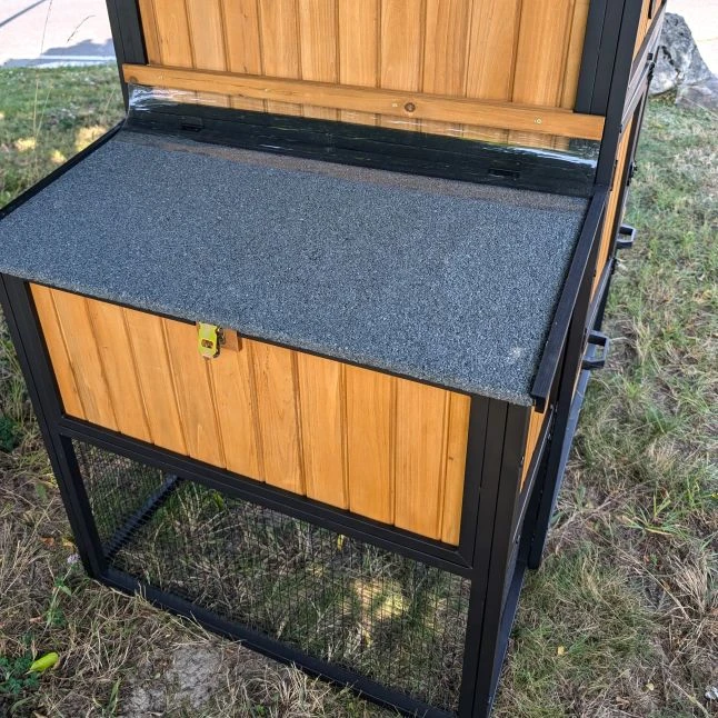 Poulailler Padoue Châssis Acier Toit Shingle 6 à 8 Poules Avec Parc Grillagé 6 Poulailler Padoue Châssis Acier Toit Shingle 6 à 8 Poules Avec Parc Grillagé – Image 6