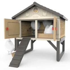 Poulailler Made In Jura Plastique 4 à 5 Poules - Smoby -Chemin Des Poulaillers Boutique poulailler smoby fond blanc