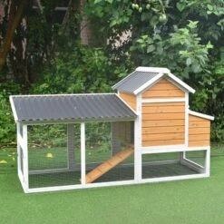 Poulailler Toit Renforcé S Toit Plastique 4 à 6 Poules -Chemin Des Poulaillers Boutique poulailler toit renforce s 4 a 6 poules arriere