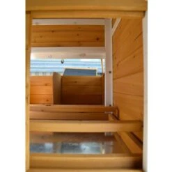 Poulailler Toit Renforcé S Toit Plastique 4 à 6 Poules -Chemin Des Poulaillers Boutique poulailler toit renforce s vue interieur