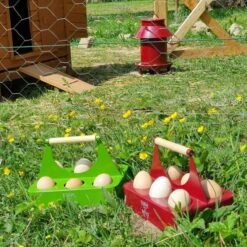 Porte Oeuf Metal Grenat - Zolux -Chemin Des Poulaillers Boutique recolte generuse poulettes la ferme ethique