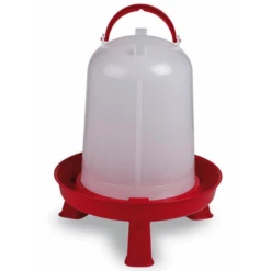 Abreuvoir Poule En Plastique Gamme Eco 8L Rouge Avec Pieds - Gaun
