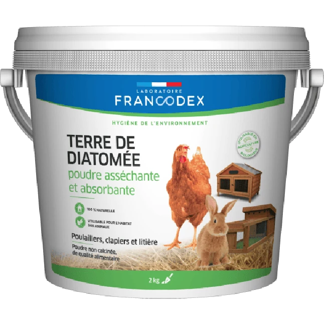Terre De Diatomée Poudre Insectifuge Pour Poulaillers Et Basse-cour 2kg - Francodex 1 Terre De Diatomée Poudre Insectifuge Pour Poulaillers Et Basse-cour 2kg - Francodex