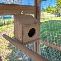 Volière Pour Oiseaux En Bois Double Toit Shingle 29 Volière Pour Oiseaux En Bois Double Toit Shingle -Chemin Des Poulaillers Boutique voli re oiseaux ext rieur 2 parties focus nichoir int rieur bas