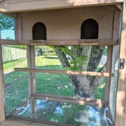 Volière Pour Oiseaux En Bois Double Toit Shingle 25 Volière Pour Oiseaux En Bois Double Toit Shingle -Chemin Des Poulaillers Boutique voli re oiseaux ext rieur 2 parties focus nichoir partie haute