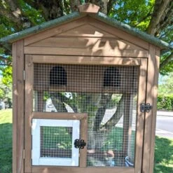 Volière Pour Oiseaux En Bois Double Toit Shingle 20 Volière Pour Oiseaux En Bois Double Toit Shingle -Chemin Des Poulaillers Boutique voli re oiseaux ext rieur 2 parties focus partie haute