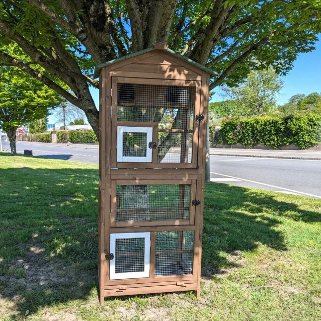 Volière Pour Oiseaux En Bois Double Toit Shingle 1 Volière Pour Oiseaux En Bois Double Toit Shingle