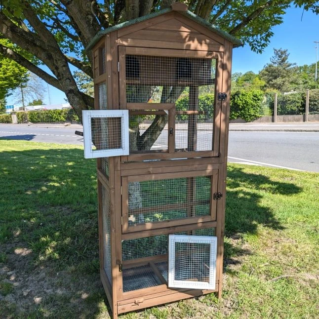 Volière Pour Oiseaux En Bois Double Toit Shingle 7 Volière Pour Oiseaux En Bois Double Toit Shingle – Image 7