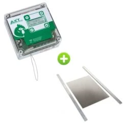 Portier électronique Poulailler AXT VSE Et Trappe En Aluminium Taille Medium